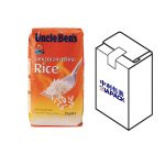 اناج کے لئے اوپر لیبلنگ کے ساتھ فلیٹ نیچے بیگ